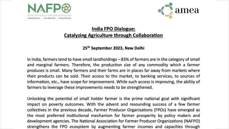 India FPO Dialogue 2023