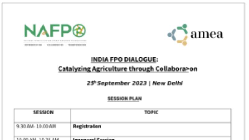 Agenda- India FPO Dialogue